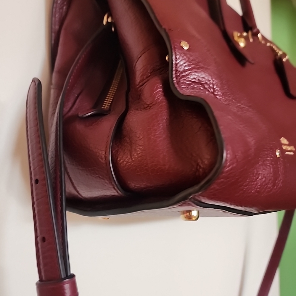 Coach Burgundy Leather Satchel - Picture 5 of 14